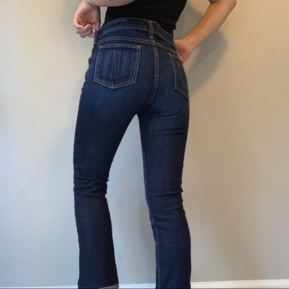 Rag & Bone crop mid rise skinny double hem jeans